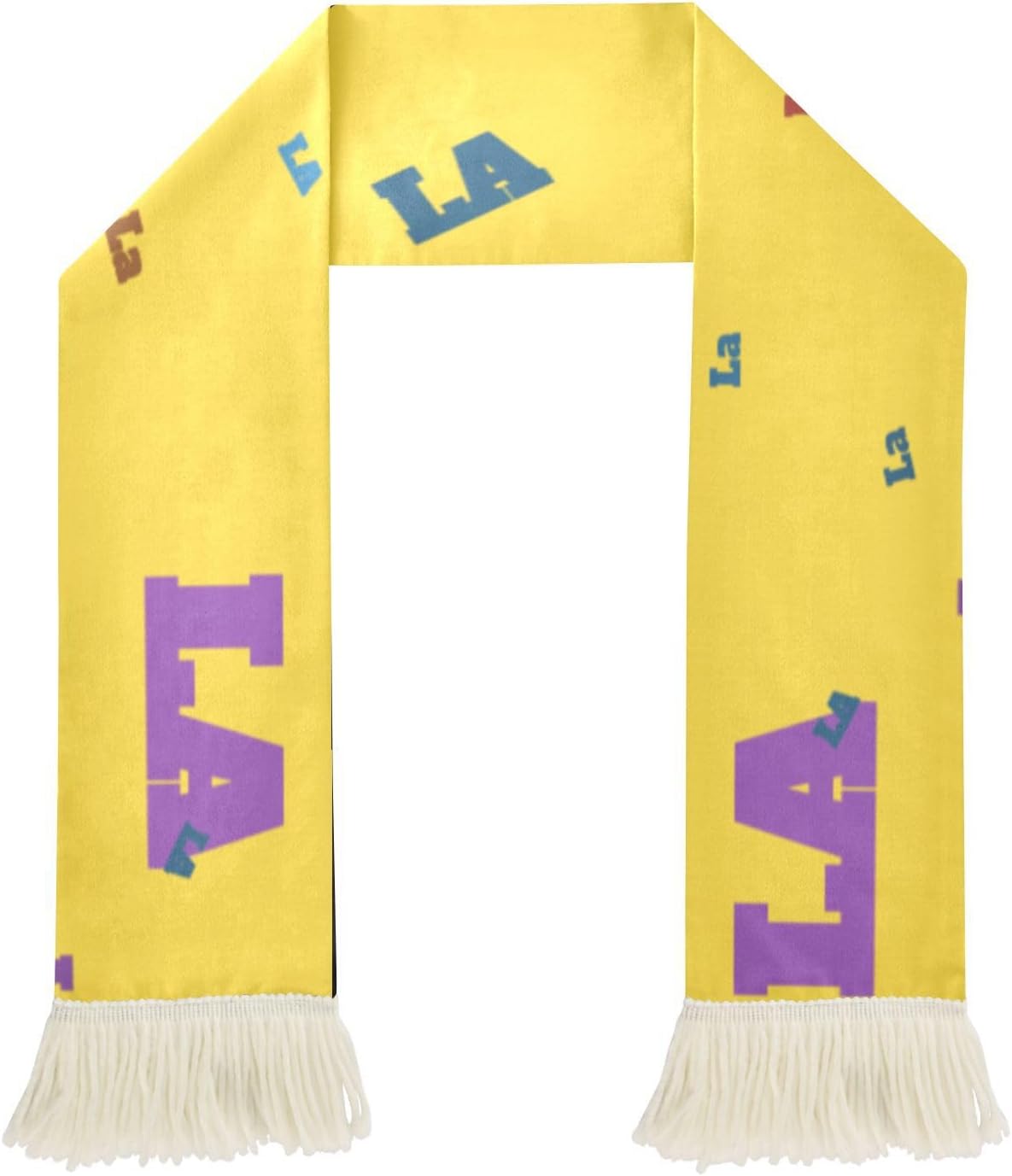 CHIFIGNO Los Angeles Polyester Soccer Fan Scarf, Soft Breathable Sweat Towel, Sports Event Supporter Accessories, Quick Dry