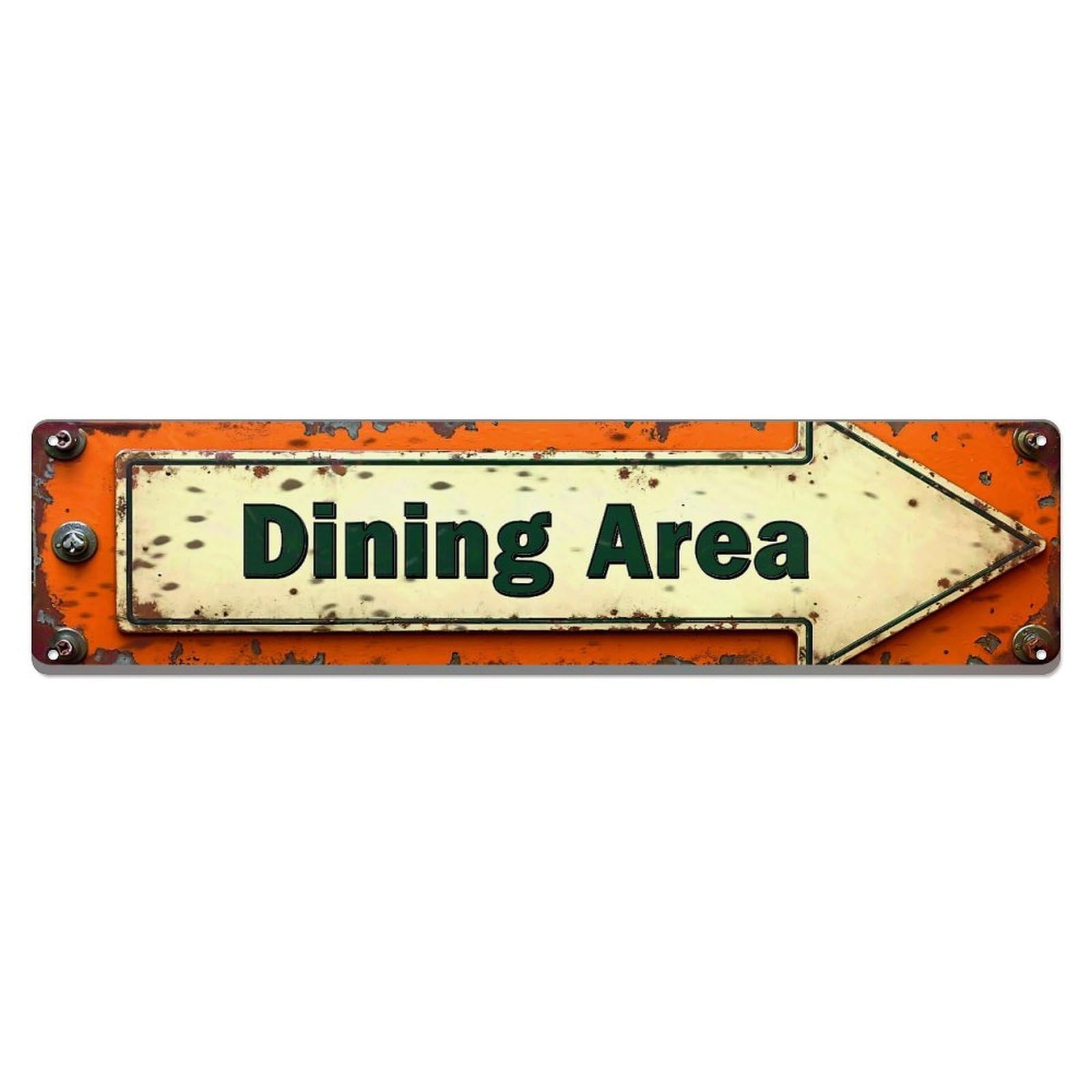 Rusty Metal Sign Arrow Direction Vintage Tin Sign Retro Metal Wall Decor Metal Poster, Home Bar Garage Farmhouse Cafe Wall Art Decoration 4x16Inch