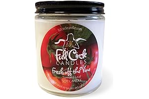 Full Circle Candles Tomato Leaf Soy Candle - 8oz Jar