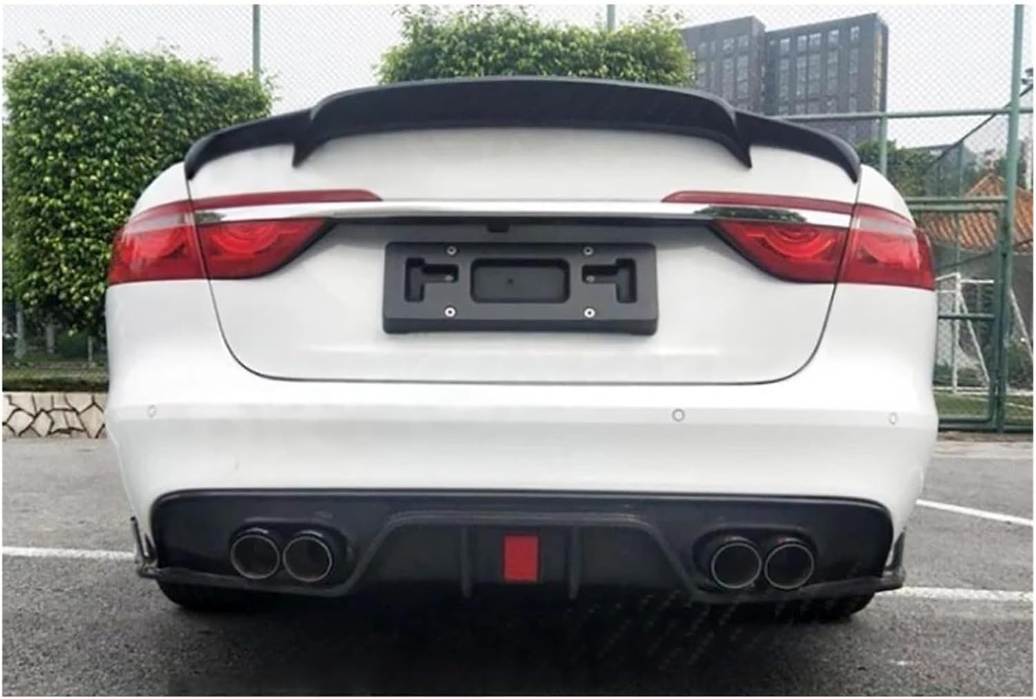 Carbon Fiber A Style Rear Spoiler Boot Lid Wings Compatible For Jaguar XF XFL 2016-2020 Car Styling Rear Trunk Duck Spoiler Wing Body Kits(Carbon Fiber)
