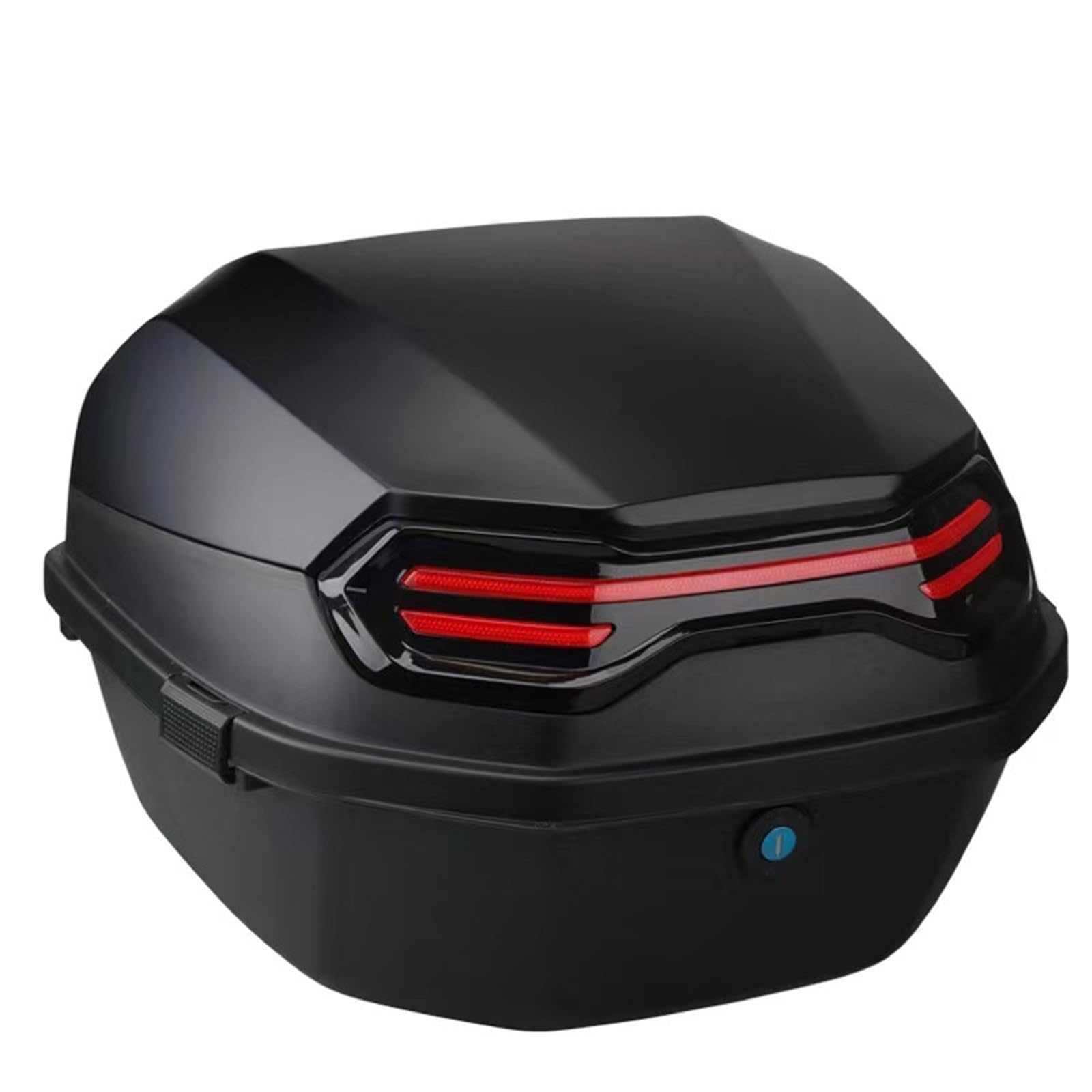 bagażnika motocykla Skrzynka na buty motocyklowe, bagażnik, fajne etui ABS+PP, solidne etui na cały kask, organizer do przechowywania, tylna skrzynka boczna motocykla walizka(Matte black)
