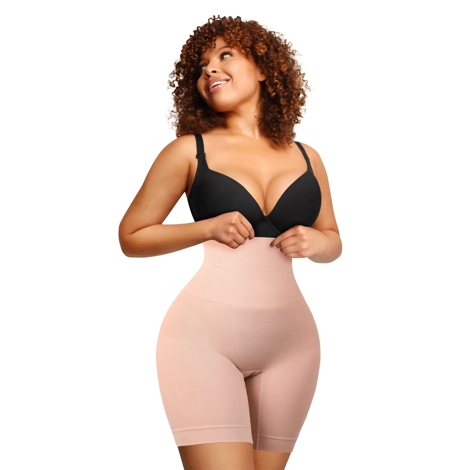 Tummy Control Shapewear for Women, High Waisted Body Shaper Shorts Butt Lifting Panties Under Dress (Fit 28 to 38 Inch)