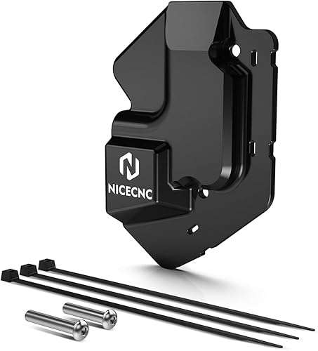 NICECNC Protector de tapa de válvula de potencia izquierda negro compatible con KTM 125 250 300 SX XC 2023-2024 250 300 EXC XCW 2024