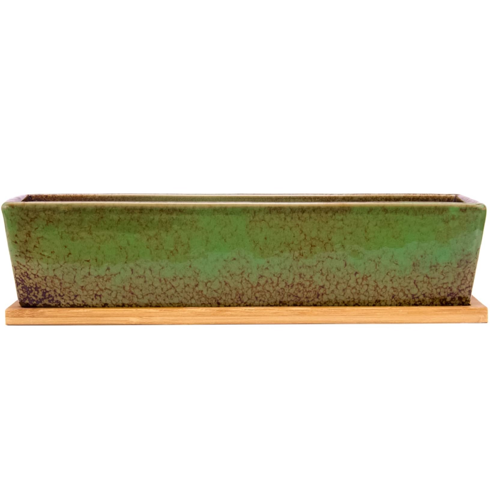 FaceColor Rectangular Kiln-Glazed Ceramic Planter