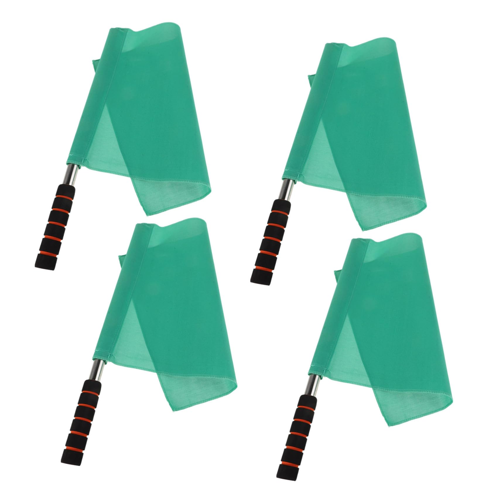 UPKOCH 4Pcs Hand Signal Referee Flags with Stainless Steel Poles Flags for Sports Events Durable and High Visibility for Outdoor Games