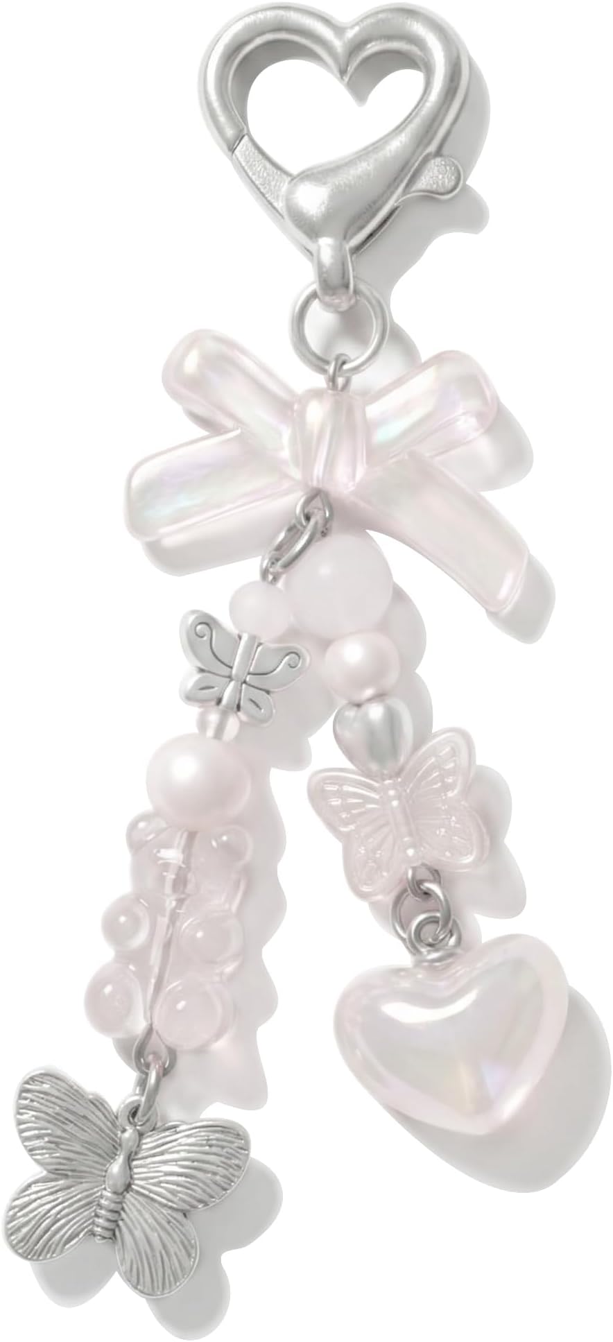 Aesthetic Y2K keychains Cute Butterfly Star Strawberry Bear Guitar Keychains Charms for Women Bag Purse Gifts