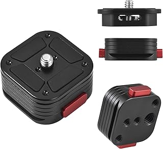 Andoer Mini cabeça de esfera multifuncional 360 graus giratório adaptador de cabeça esférica de liga de alumínio cabeça de tripé parafuso de 1/4 polegada & frio S