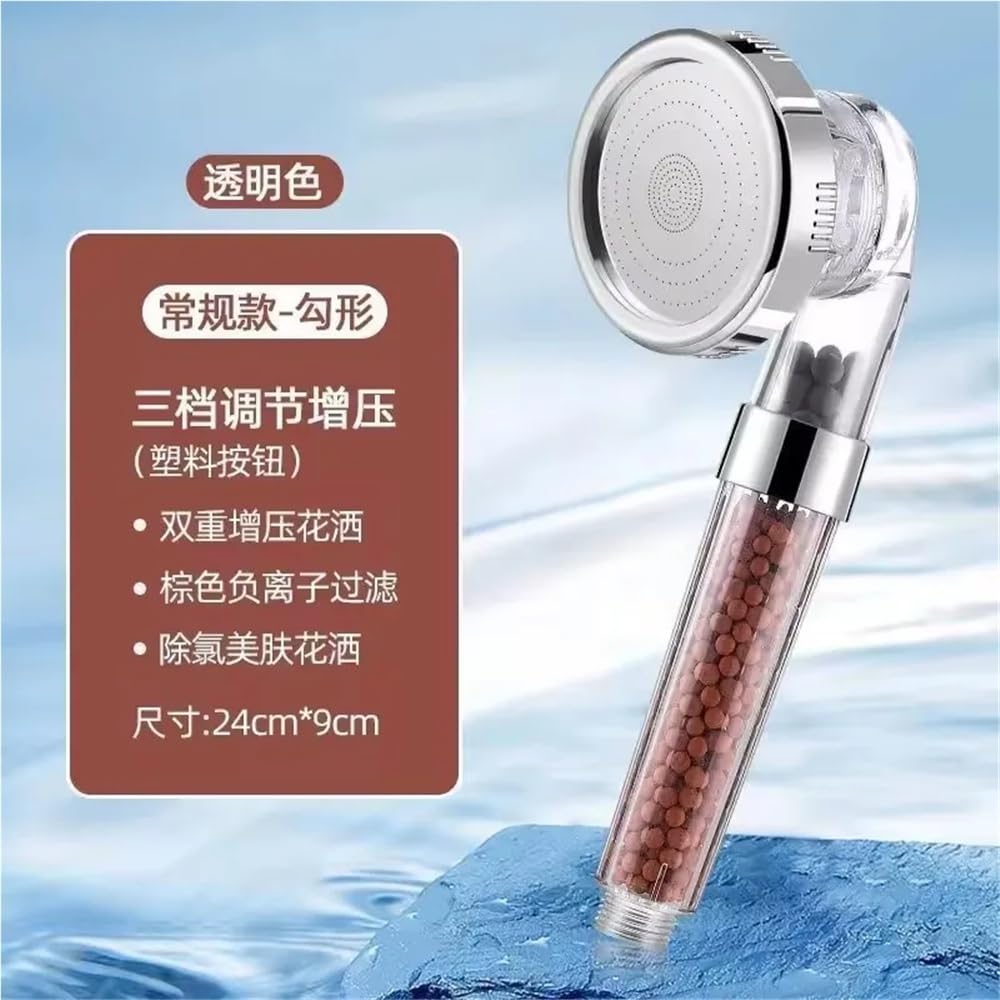 Alcachofa de ducha de mano de alta presión con filtro negativo que ahorra agua, diseño de flujo lateral para una experiencia de baño definitiva, accesorio de cabezal de ducha ajustable
