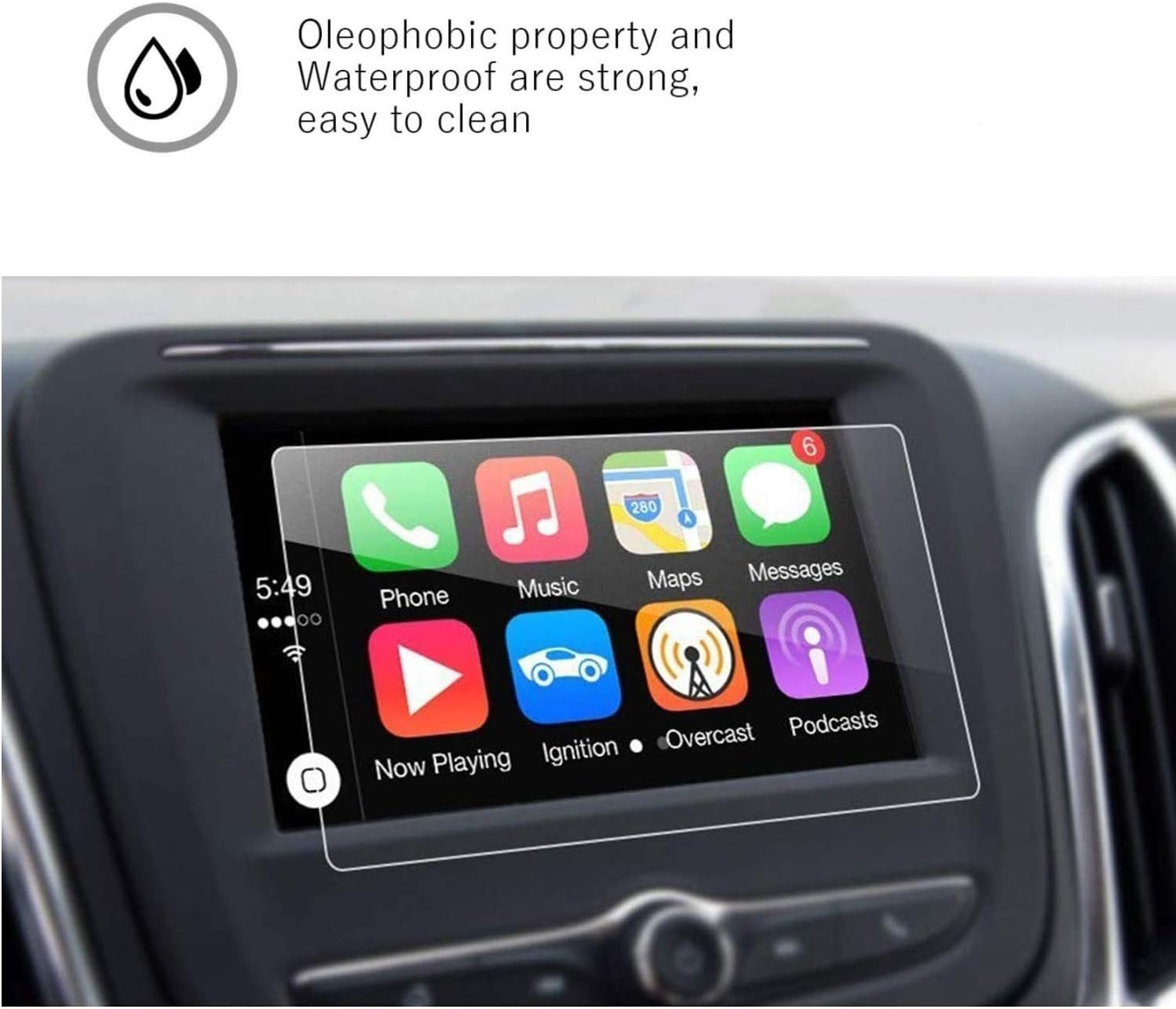 mbsix tempered glass screen protector compatible with 2018 2022 trax spark sonic cruze malibu equinox traverse mylink 7 inch touch screenscratch resi