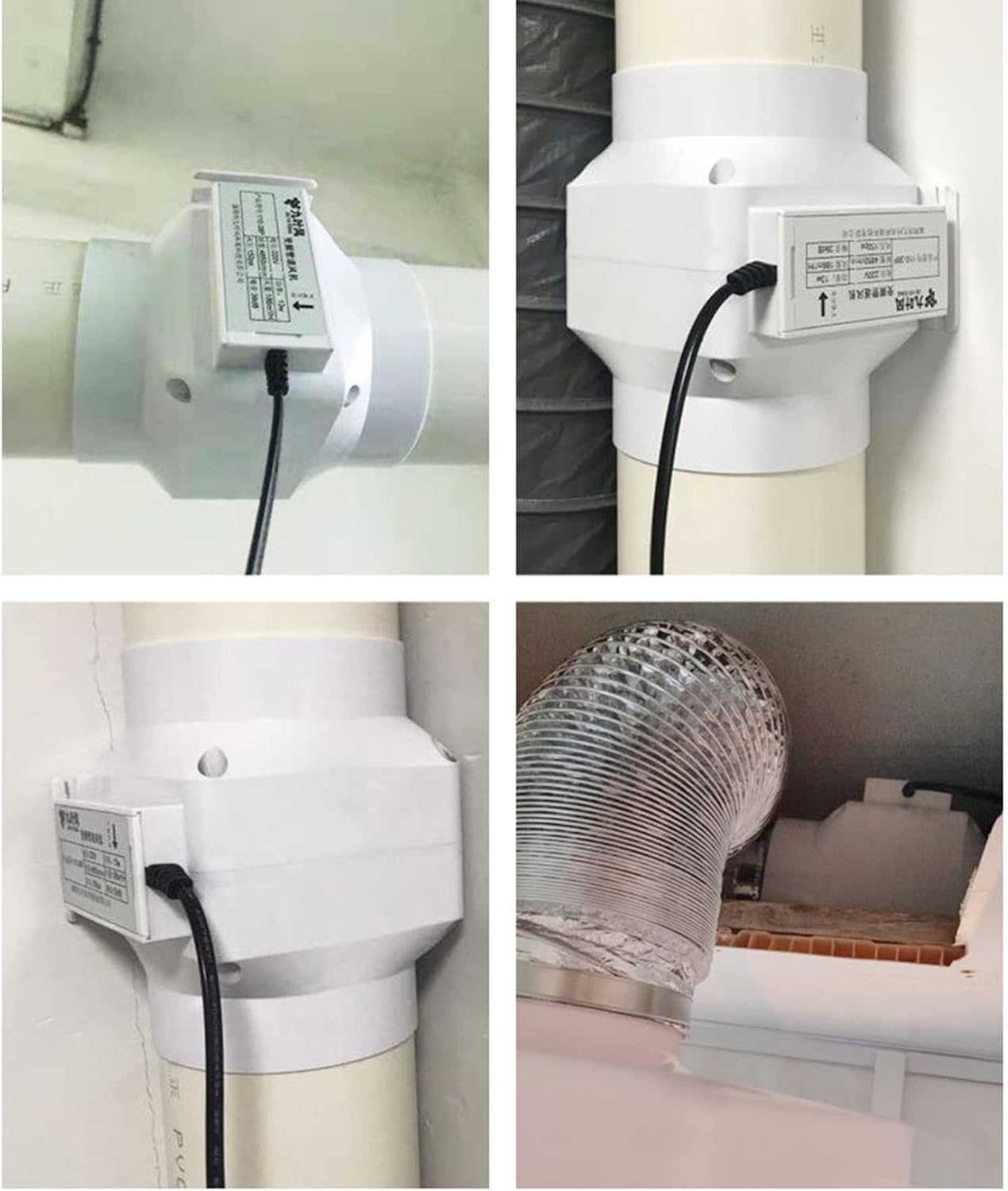 Inline Duct Fan 3 Inch 75Mm Tube Extractor Ventilation Fans Air Circulation Air Diffuser Exhaust Blower for Grow Tent Ceiling Wall Basement Bathroom (Color : Normal Power, Size : 75mm-10w)