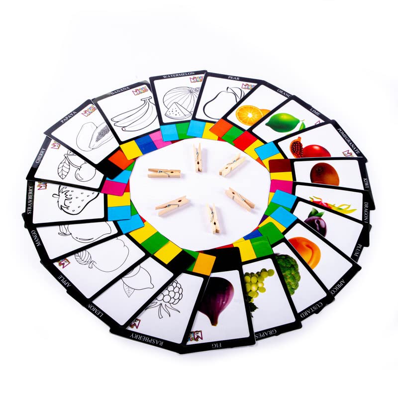 Monkey Minds//Clip The Card - Colours - Fruits //Early Educational Toy and Learning Activity//Concept of Sound Recognition, Phonics, fine Motor Skills - Play Based Learning for Kids (B0BNBLN1F6) Amazon Price History, Amazon Price Tracker