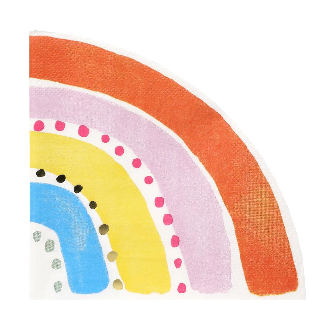 Talking Tables 20 x Rainbow Shaped Paper Napkins, Kids Party Serviettes, 1st Birthday, Spring Table Decor, Colourful Disposable Tableware, Recyclable, 3ply, 33 cm