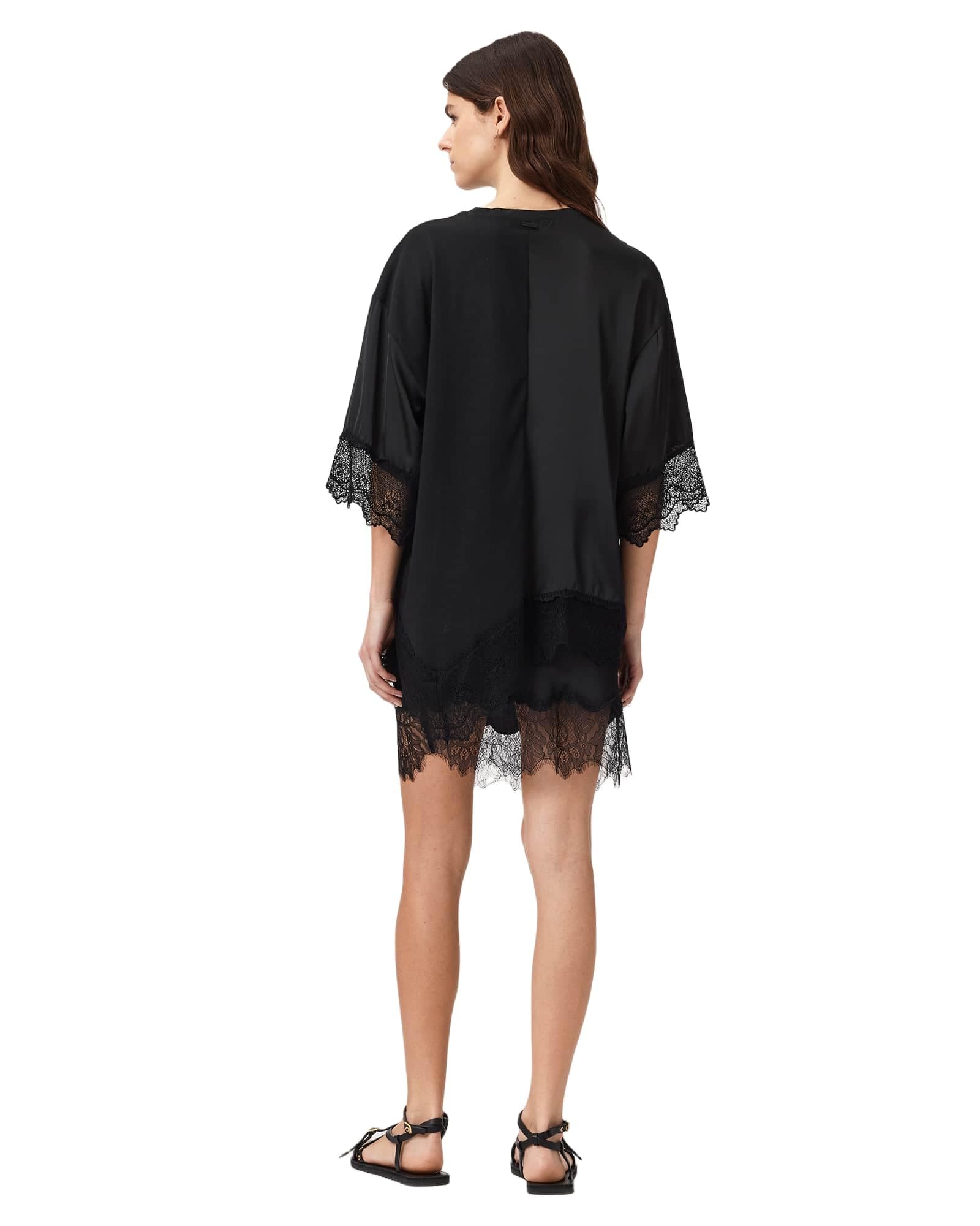 Allsaints Lenny Lace Tee Parte Superiore Donna