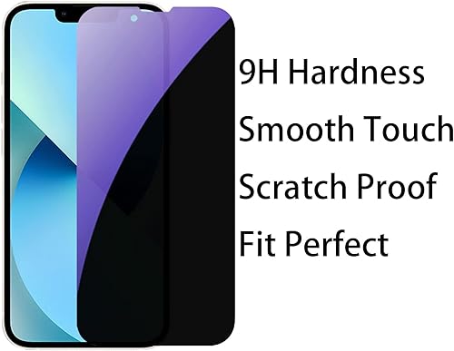 Miniatura 4 de Paquete de 3 vidrios templados de privacidad anti-azul para iPhone 16e / iPhone 14 / iPhone 13/13 Pro Protector de pantalla anti-espía película