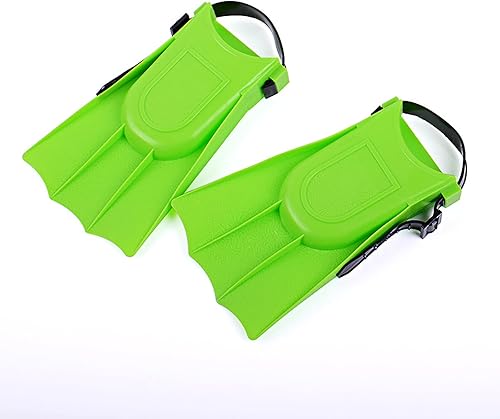 Aletas de natación para niños, niñas y niños, aletas cortas de natación ligeras y ajustables de PVC, aletas de entrenamiento para natación para