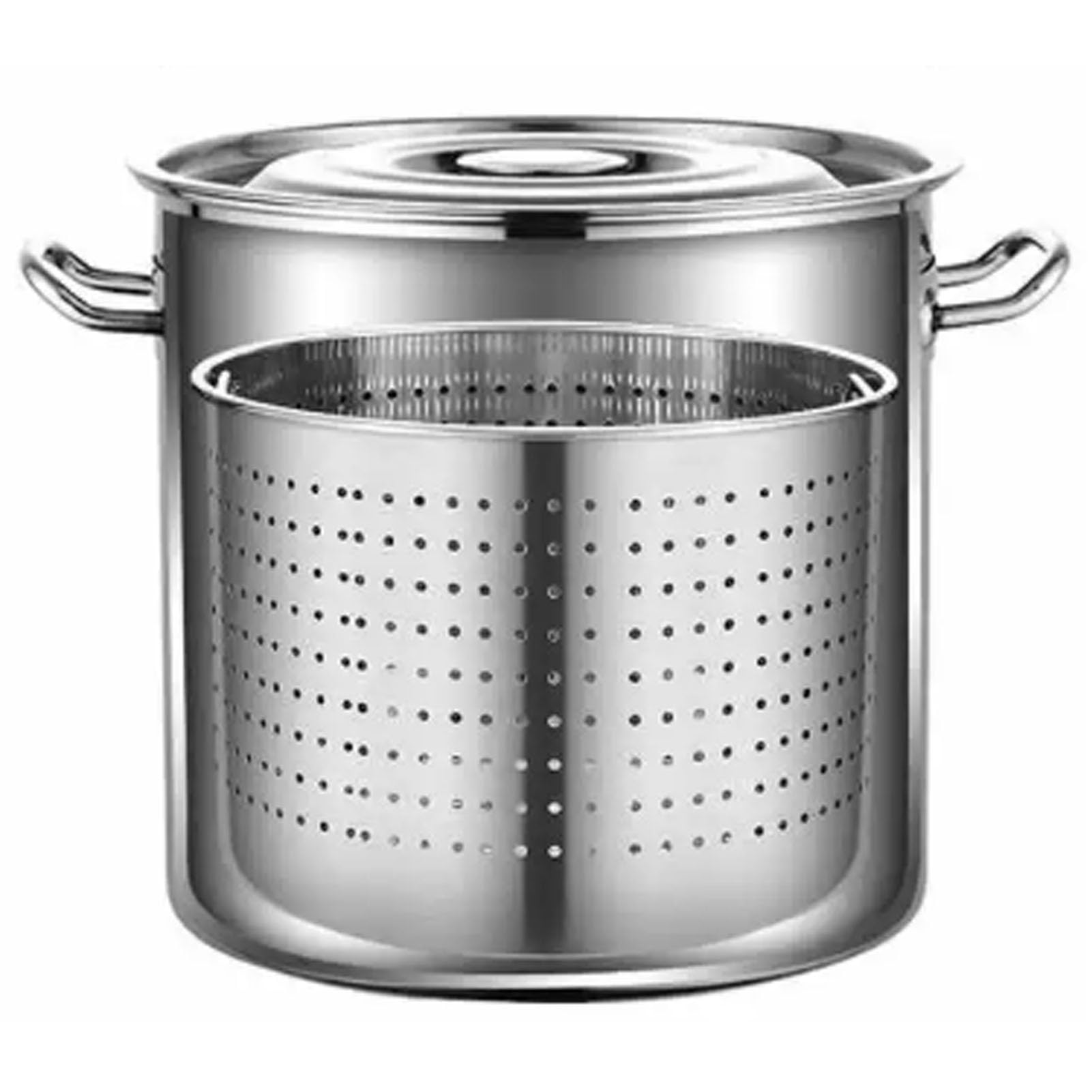 Genérico Olla De Sopa con Tapa Y Cesta,Olla para Sopa con Cesta,Puede Ser Cubo De Filtro De Frito,Cubo De Marinada O Cubo para Escurrir Verduras Frutas,Cocinar Cangrejo,mariscos(50cm)