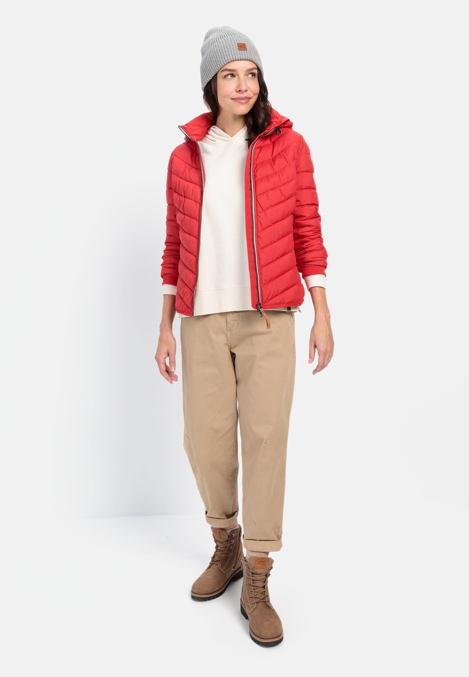 camel active Damen Steppjacke aus recyceltem Polyester