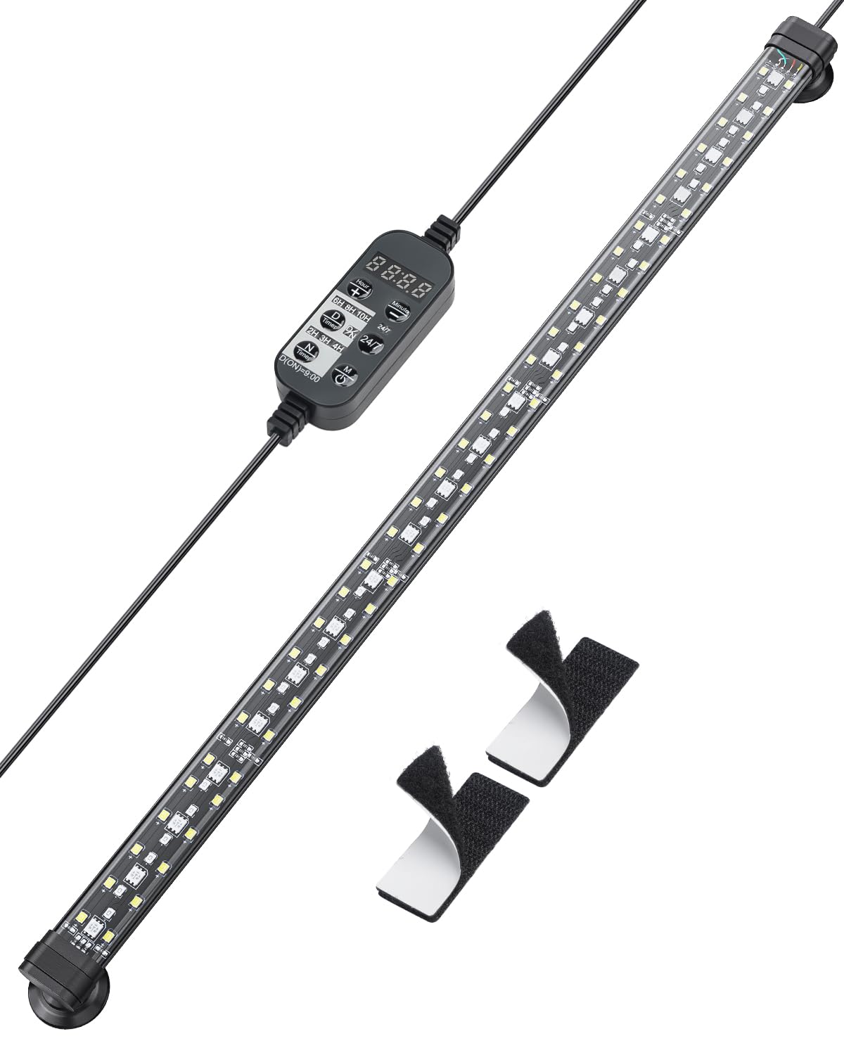 Pawfly 10 W Aquarium LED Light 20 Inch 24/7 Fish Tank Light with Full Spectrum Brilliant White Blue Red Green Lights Multi-Colored LEDs with D/N Mode Single Color Effects Timer & Adjustable Brightness