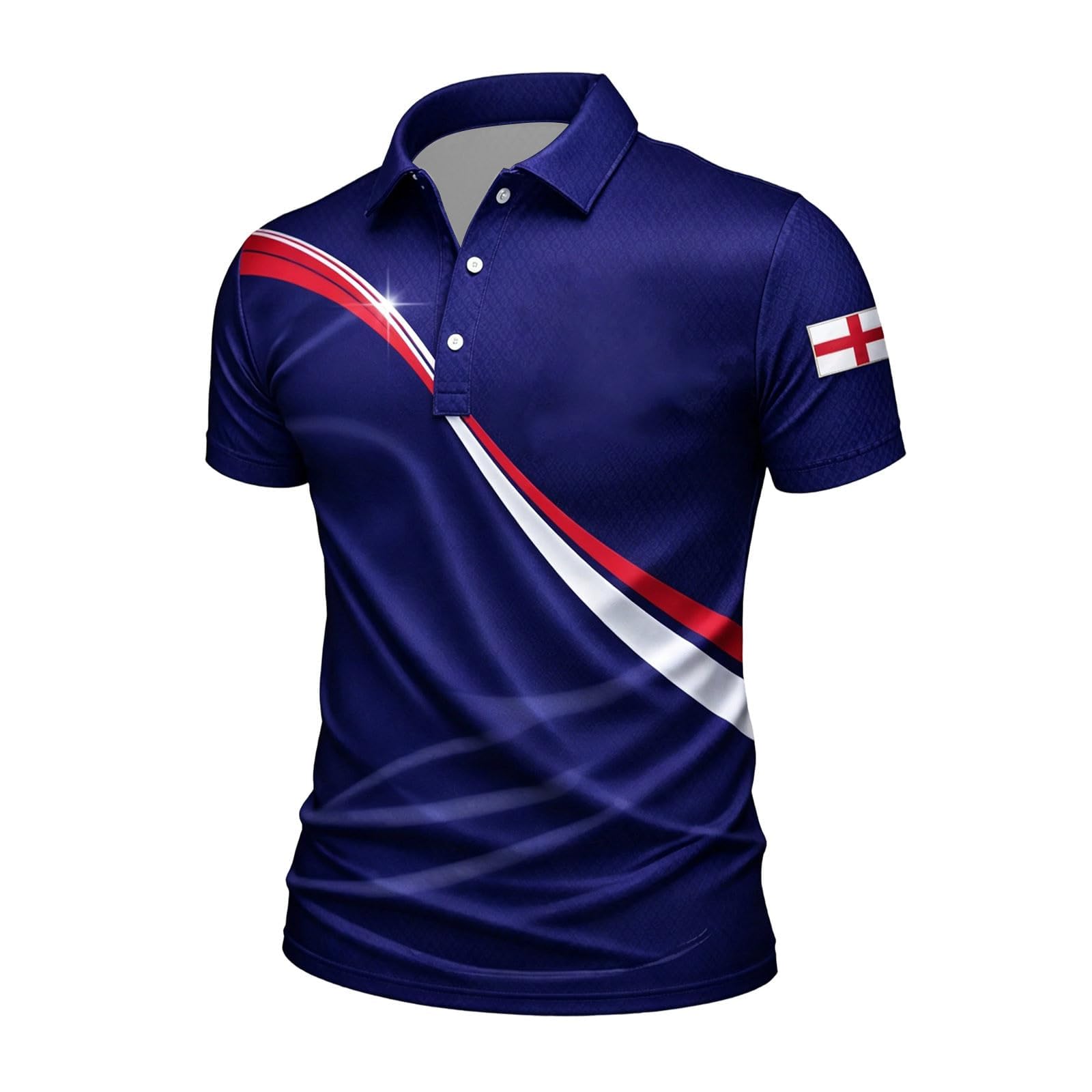 England St George's Cross Polo Shirt Classic Polo Shirt with Red England Flag Design Perfect for Football Fans Comfortable for Everyday Wear and Matches