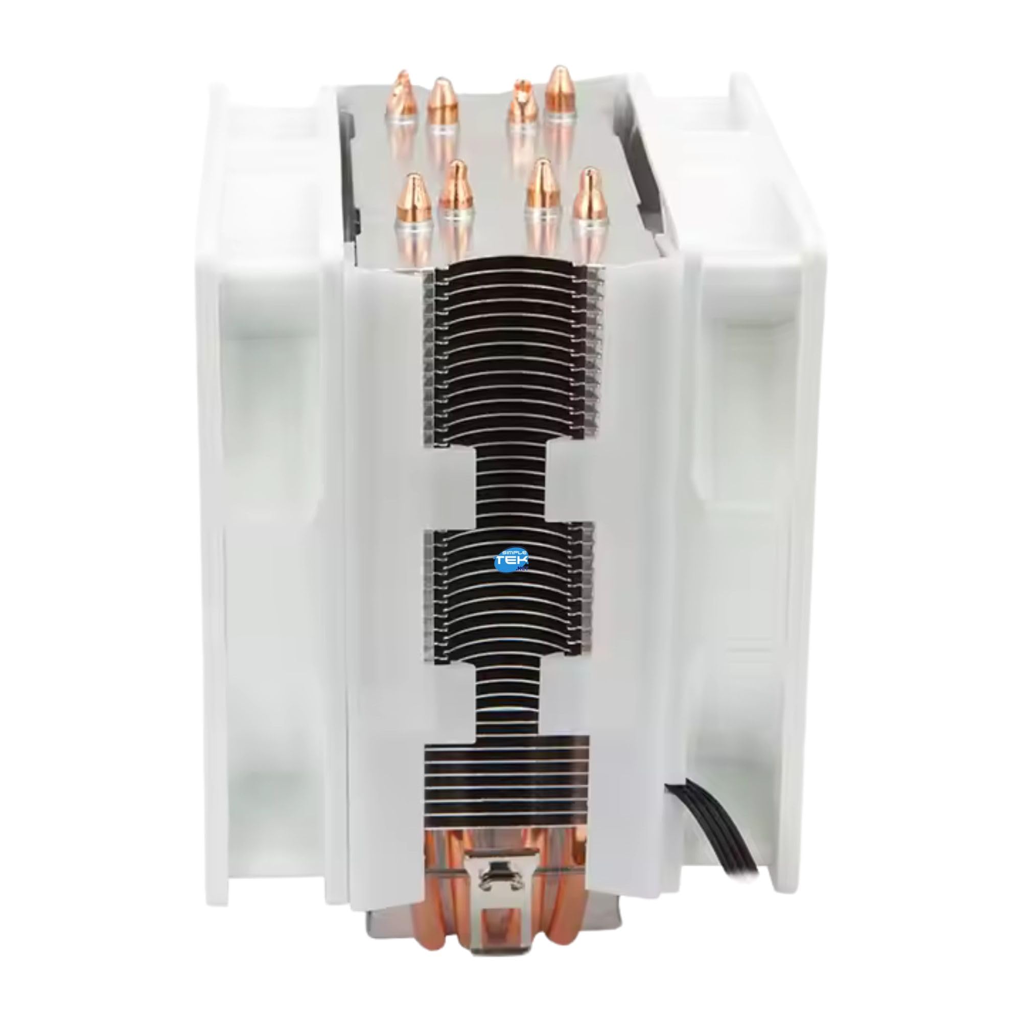 SIMPLETEK - Disipador de aire CPU S120D-W blanco | LGA 1700 1200 775 1151 1150 1155 1156 | AM5 AM4 AM3 | TPD hasta 180 W
