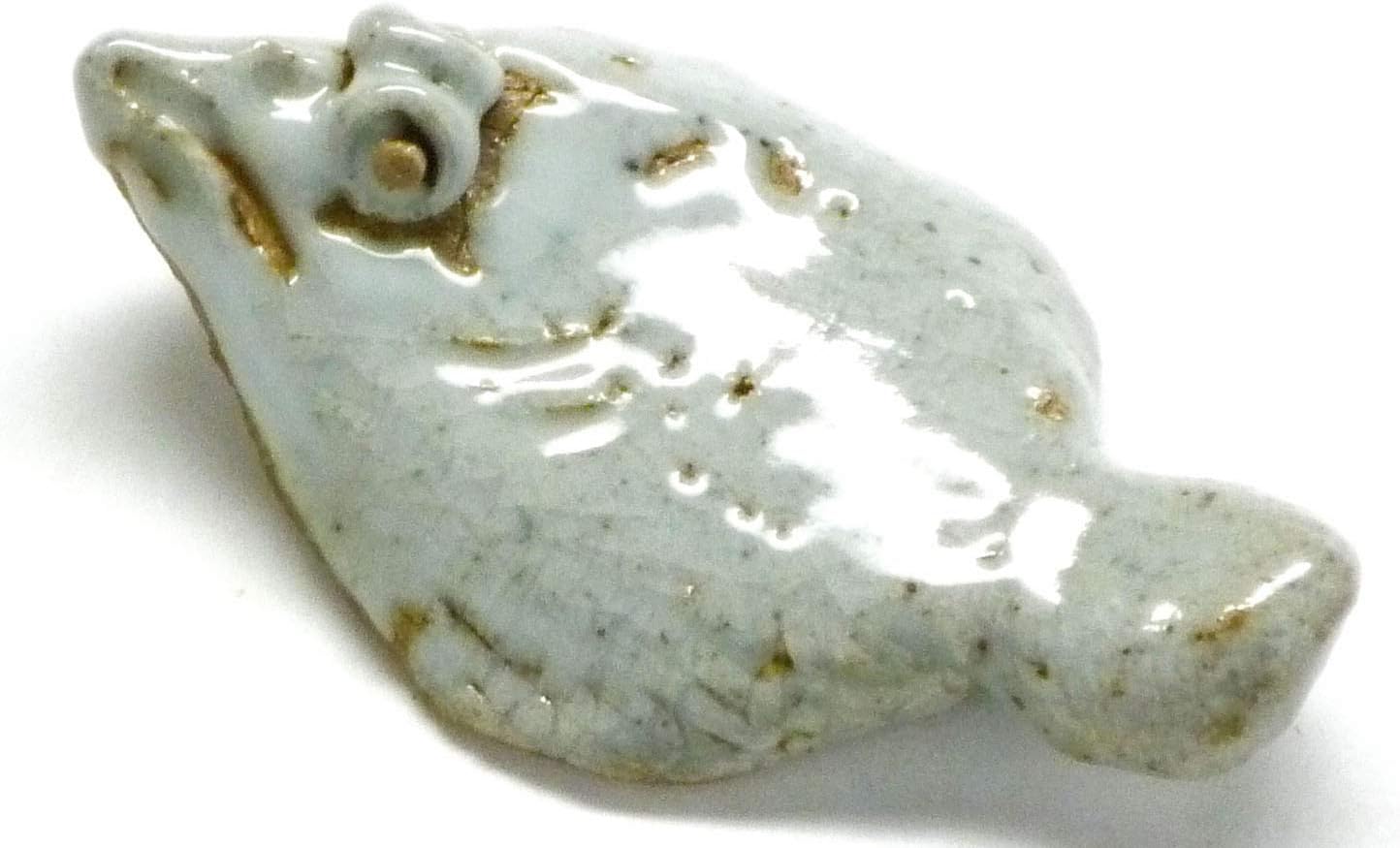 Kutani japanese porcelain【Chopstick rest】fish flounder gray