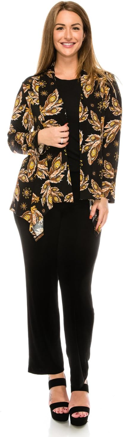 Stretchy Print Mid Cut Jacket Long Sleeve Print-4028BN-LRP1