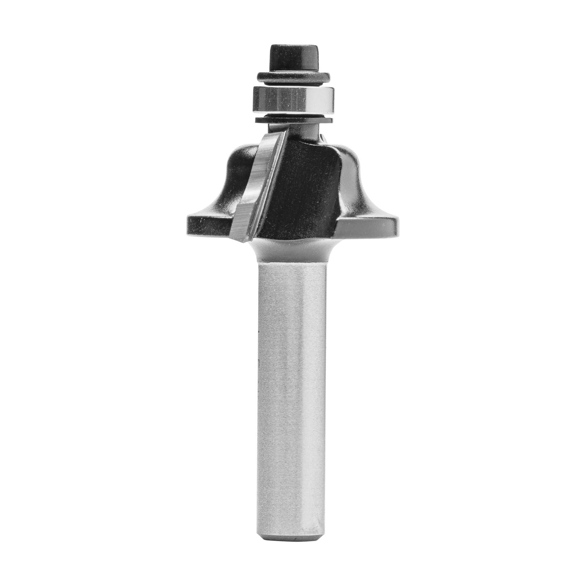 ENT 14960 Römischer Profilfräser HW, Schaft (S) 8 mm, Durchmesser (D) 27 mm, NL 11,9 mm, R 4 mm, SL 32 mm, mit Kugellager
