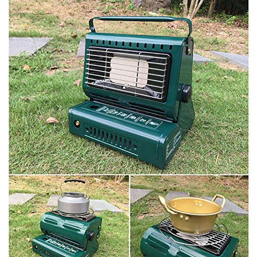 Draagbaar Terrasverwarming Voor Binnen Buitenshuis, Butaan Gaskachel Vloeibaar Gas 1300W Kachel Voor Camping Tent-groen… - Image 3