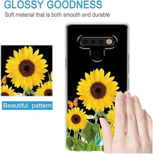 Miniatura 6 de Funda transparente delgada diseñada para LG Stylo 6, absorción de golpes, flexible, suave, de goma de poliuretano termoplástico (TPU) para LG Stylo