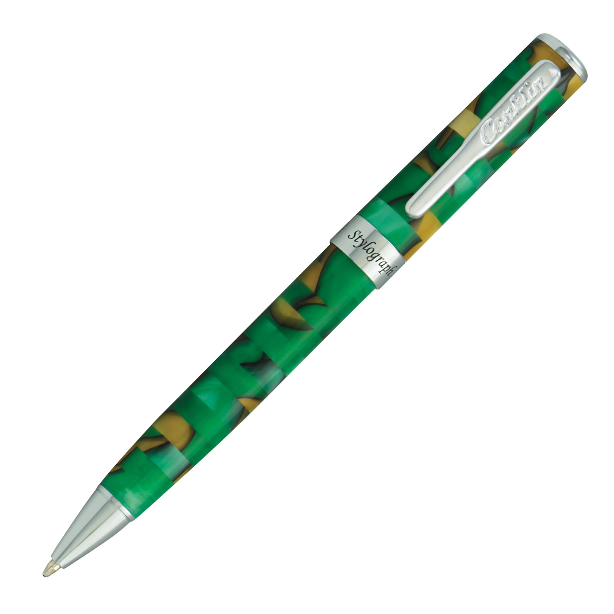 Amazon | Conklin Stylograph モザイクボールペン グリーン/ブラウン