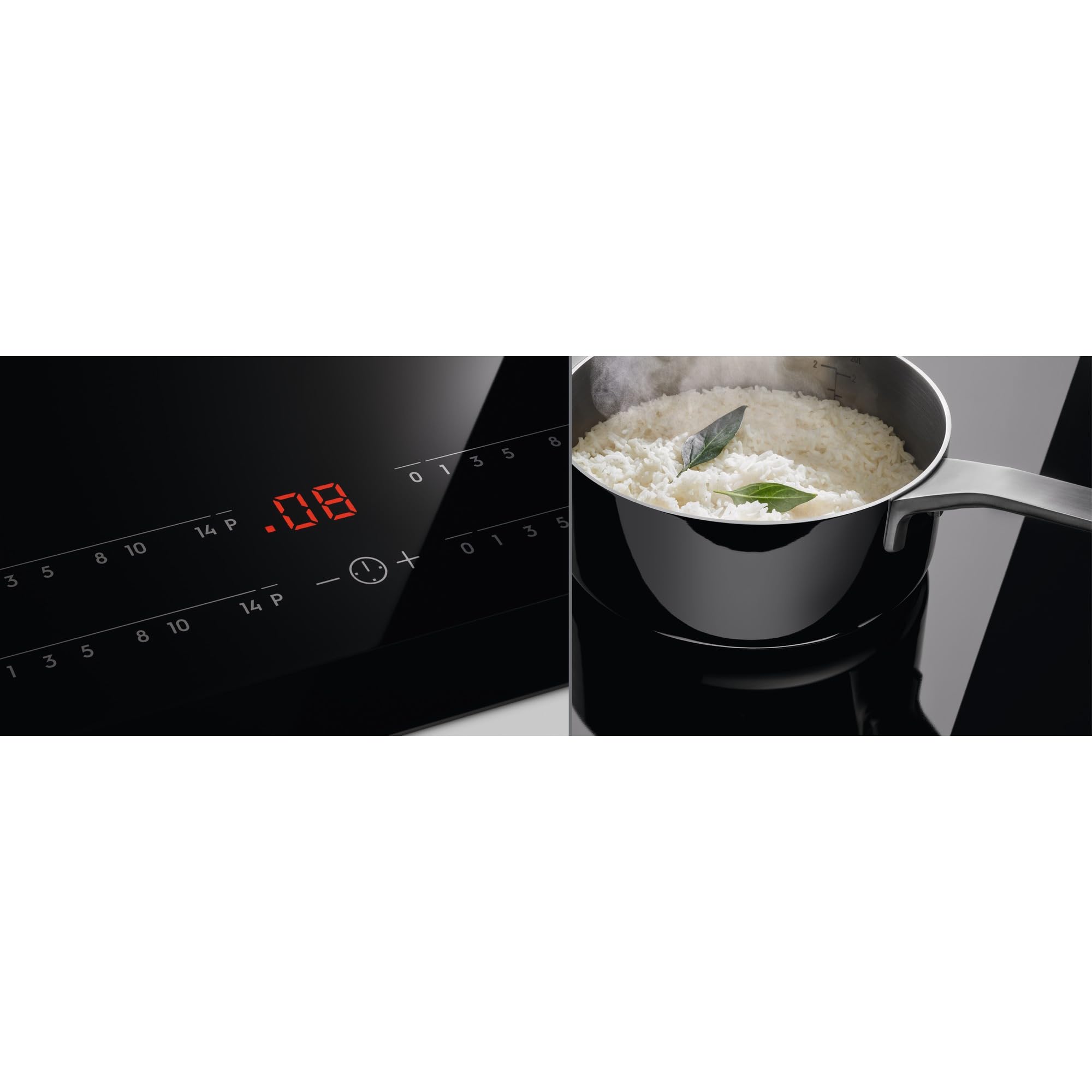 Electrolux Placa de Inducción LIT6340CK, 60 cm, 3 Zonas de Cocción, Sistema Hob2Hood, Función PowerBoost, Controles Deslizantes Independientes, Temporizador Individual, Negro