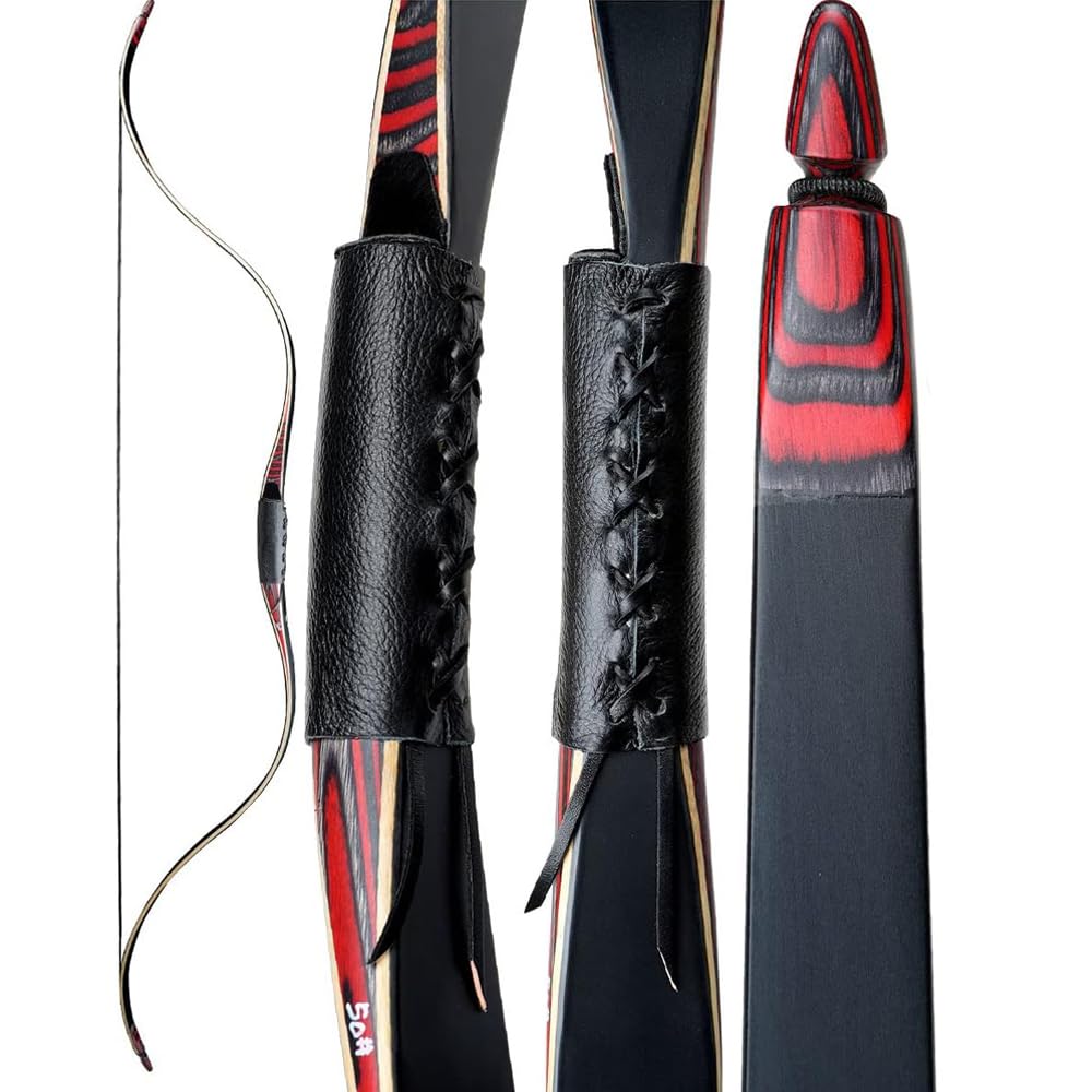 PMZ Recurve Bow Set, Professional Archery Hunting Bow, 58'' Longbow Traditional Bow Kit More Ideal for Archery Enthusiasts and Hunters, 30-50 lbs