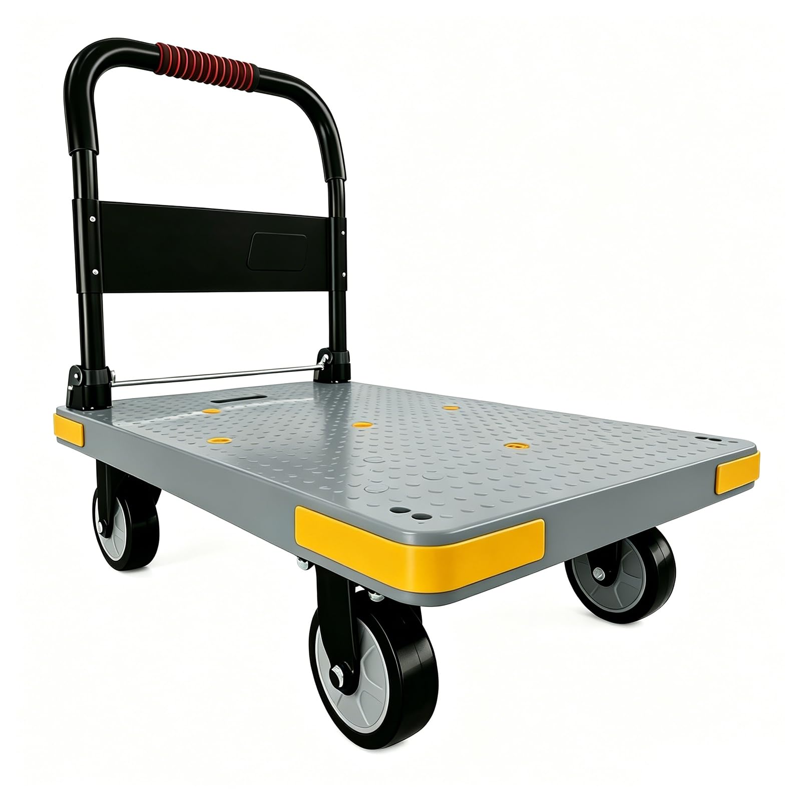 Składany wózek transportowy 200 kg, 72 x 50 cm, wózek platformowy z antypoślizgową powierzchnią, idealny do przeprowadzki, magazynu, warsztatu i majsterkowiczów (kolor szary)