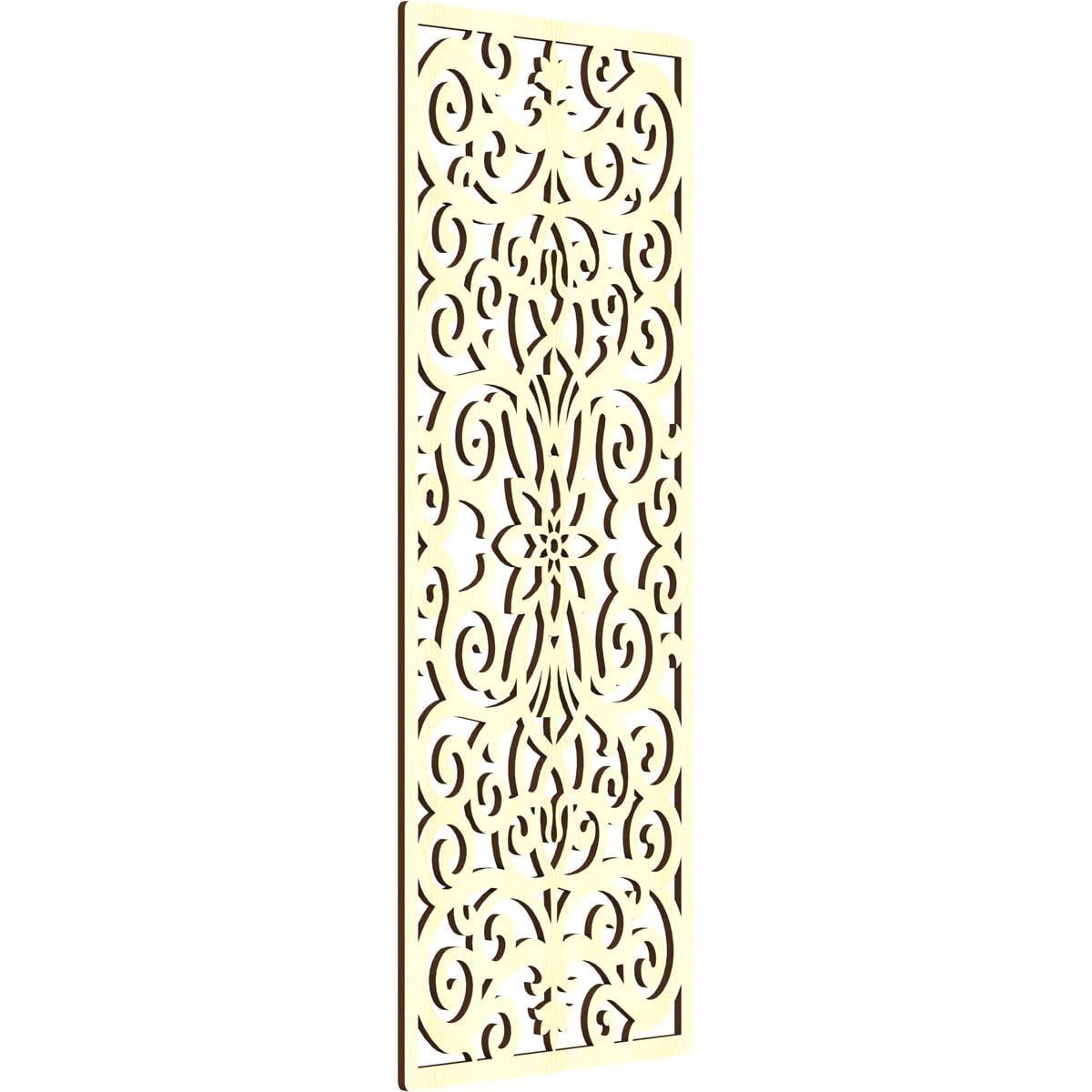 Buel Decorative Pierced Fretwork Wood Wall Panels, 21 3/8"W x 54 3/8"H x 3/8"T, Alder