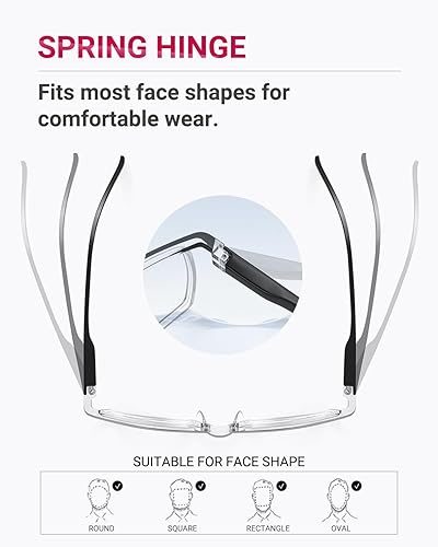 Miniatura 9 de TERAISE Gafas de Lectura Anti-luz Azul de Moda para Hombres y Mujeres Lector de Computadora