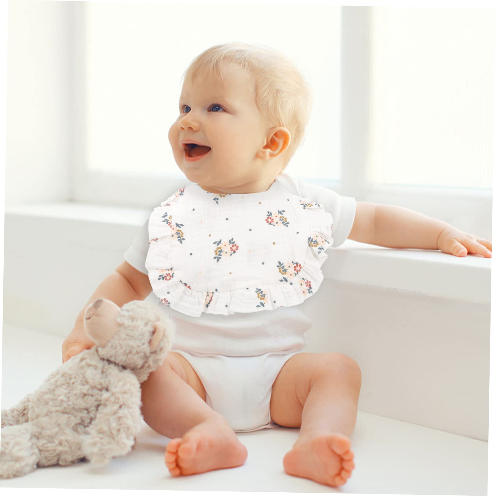 VICASKY 12piezas Baberos De Algodón Para Bebés Absorbentes y Decorativos Perfectos Para Alimentación y Dentición