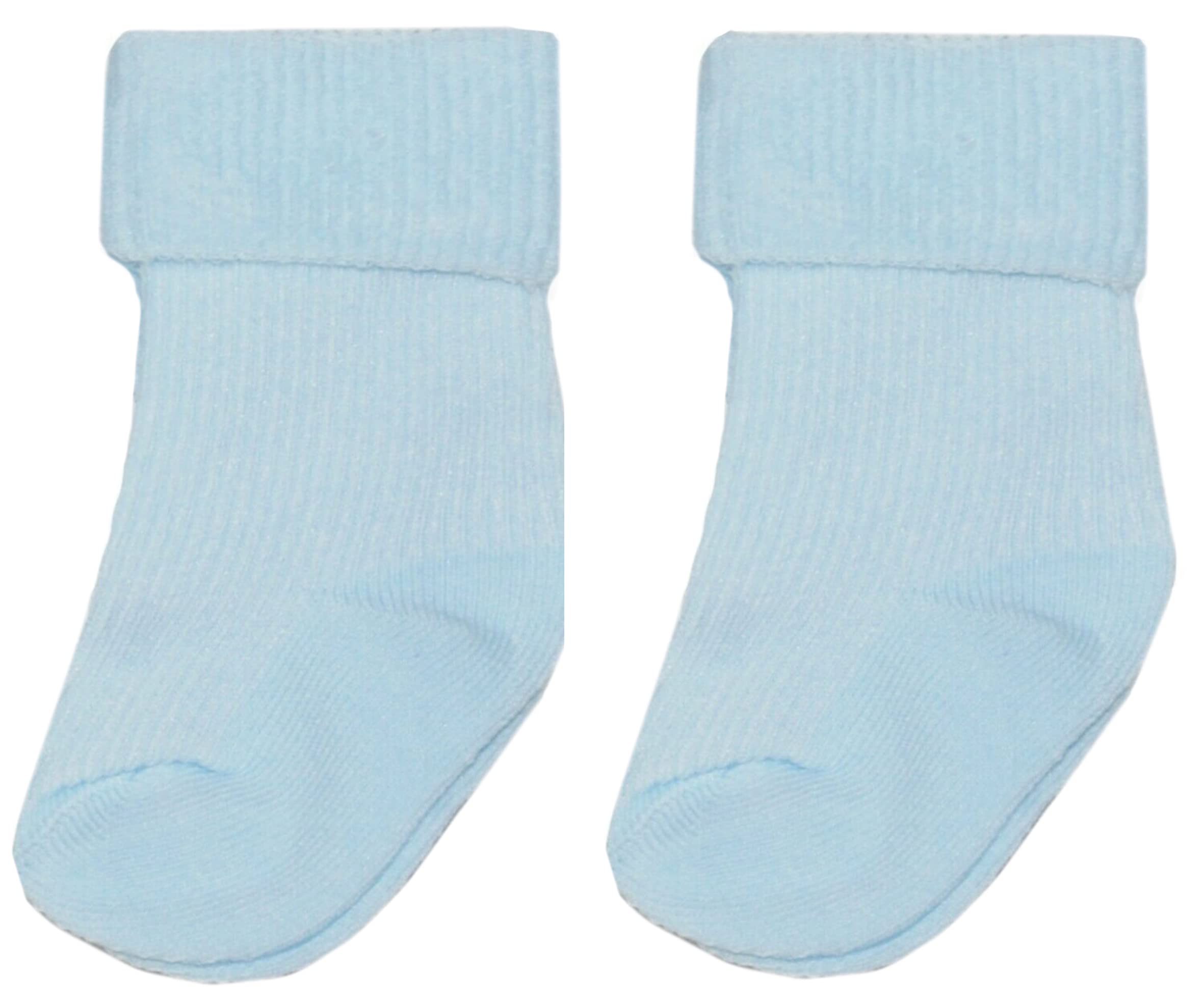Tiny Baby Men's Blue Baby Boy Girl Socks Premature Prem Preemie Pink White 2 Pairs (, Premature)