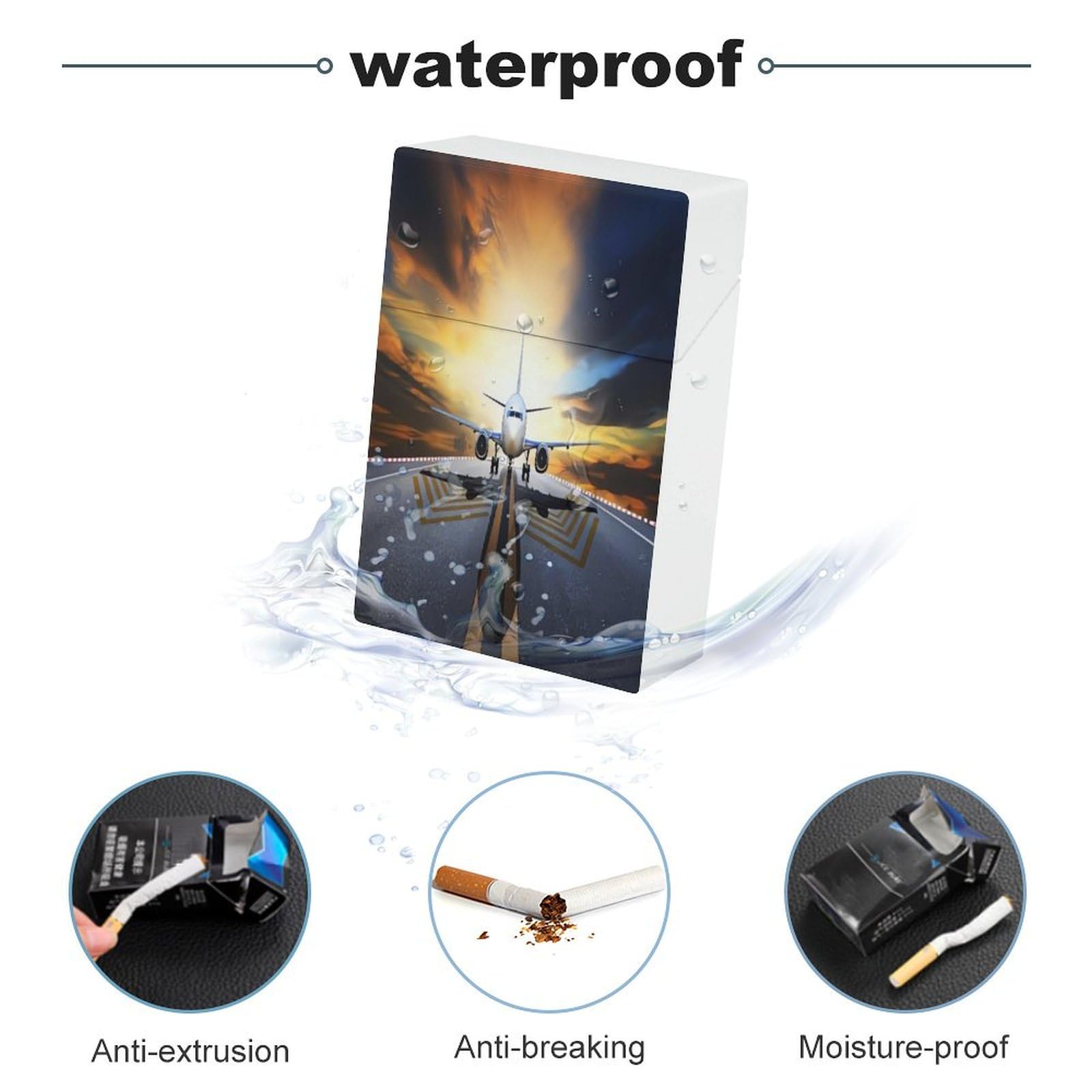 Amazon.com: Durable Plastic Cigarette Case, Backpack Airplane Print Easy  Open/Close Design Compact and Stylish Cigarette Box for Men and Women :  טיפוח הבריאות והבית