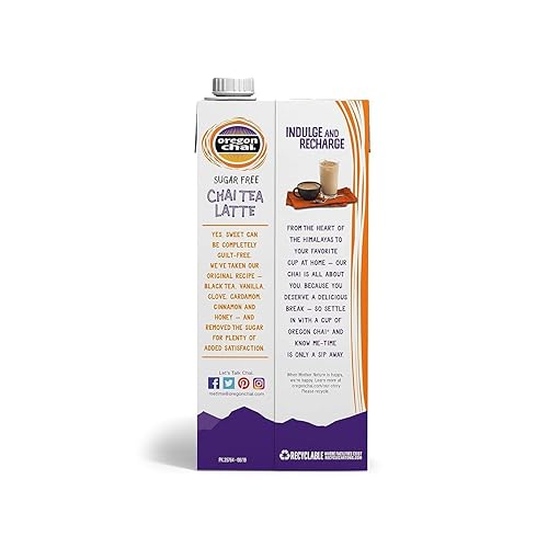 Miniatura 6 de Oregon Chai Concentrado de té Chai sin azúcar concentrado de 32 onzas paquete de 6 concentrado de té líquido Chai endulzado con sucralosa té negro