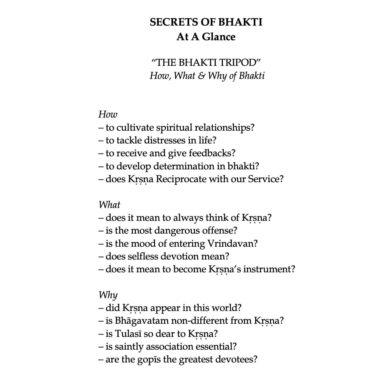 SECRETS OF BHAKTI – Bhgavata Viveka Series Book 2 1