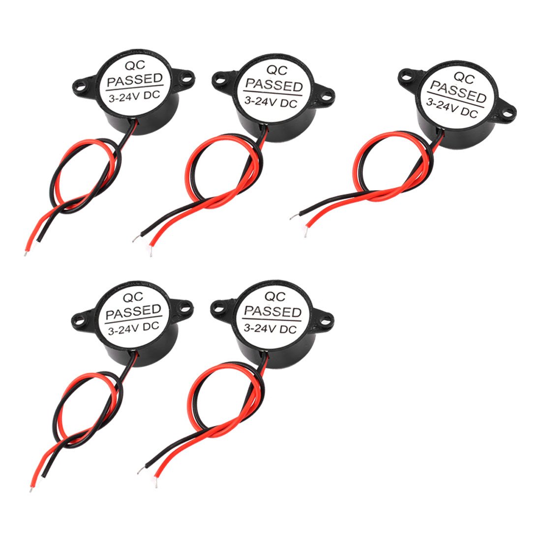 Aexit 5 Pcs DC 3-24V 85dB Continuous Sound Electronic Buzzer Alarm 23 x 12mm (f97509ef97454eb00544dcccb4495397)