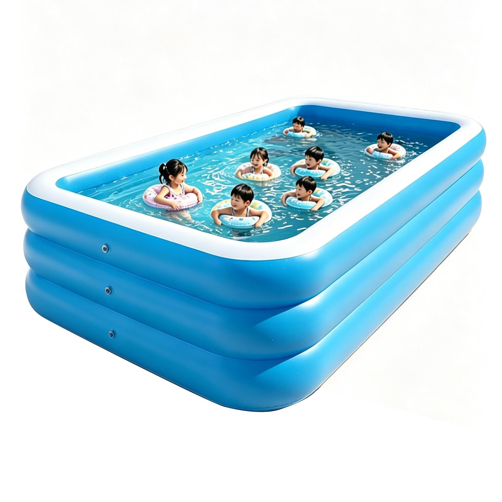 Piscine Gonfiabili Piscina Gonfiabile In PVC Per Famiglie Piscina Da Giardino Per Interni Ed Esterni(Blue-A,150 * 90 * 45cm)