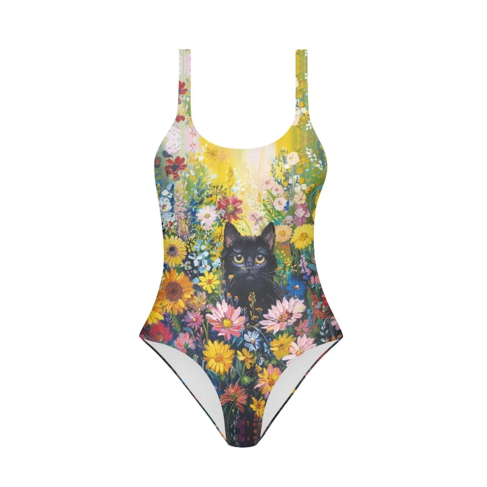 One Piece Bathing Suit for Teen Girls Comfy Crewneck Backless Bathing Suit