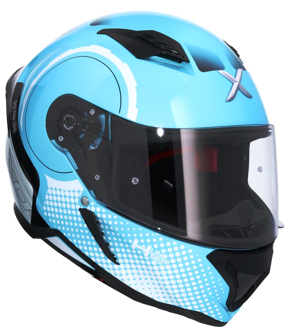 Shiro Helmets Casco Integral Modelo Hunter Spear Azul Totalmente Homologado (M 57/58)