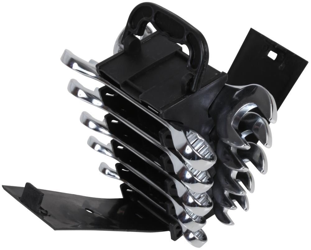 Duratool D03079 Polished Chrome Offset Stubby Combination Spanner Set, 10 Piece - Image 3