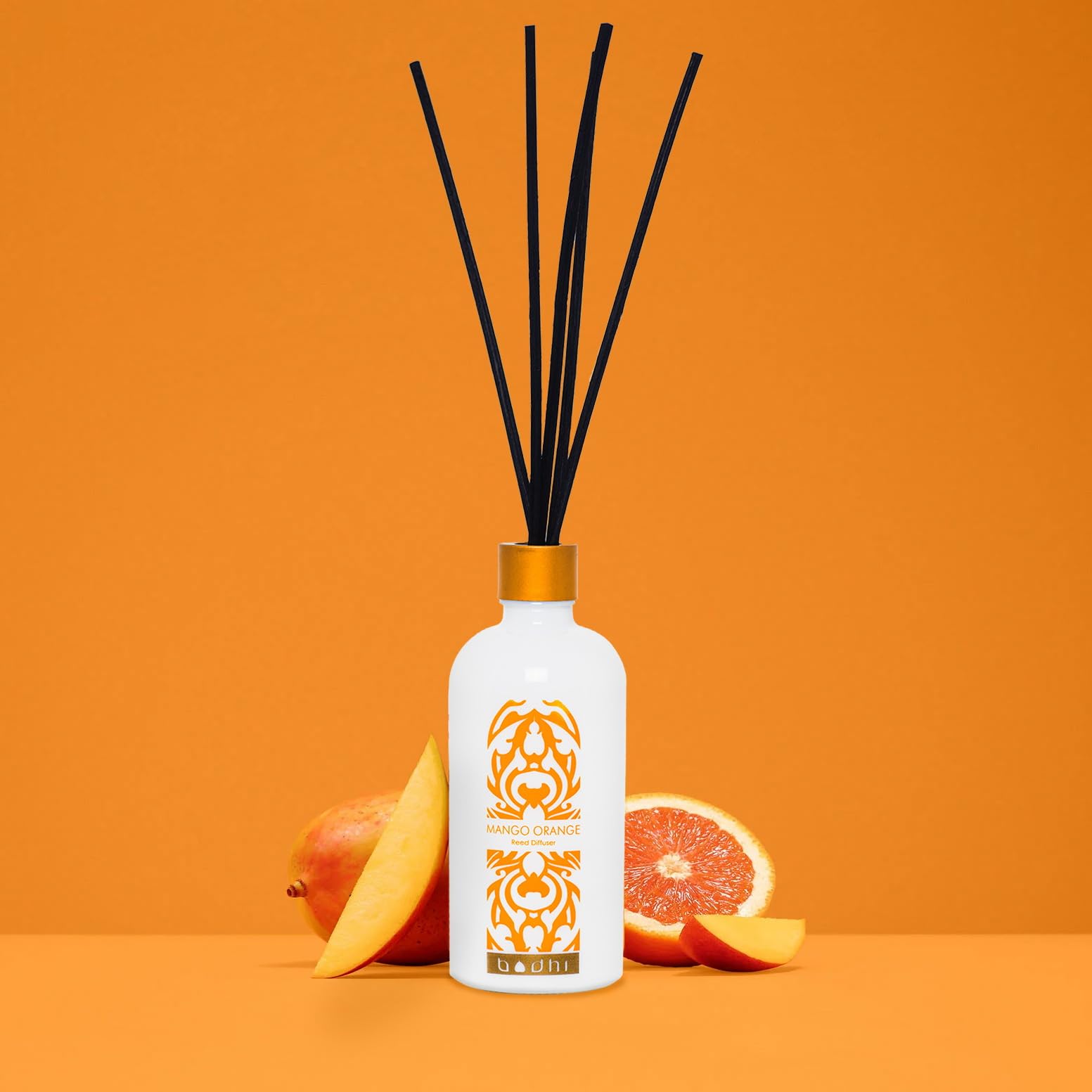 Bodhi® Reed dyfuzor mango pomarańczowy – pałeczki zapachowe do świeżego zapachu pomieszczeń/zapach premium do pomieszczeń bez alkoholu