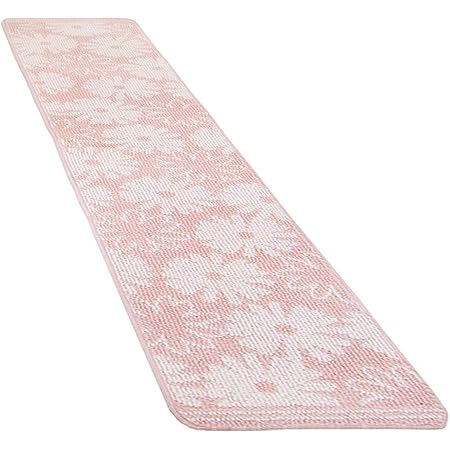 Amazon Co Jp オカ Oka シュクレ キッチンマット 約45cm 240cm ピンク すべり止め 洗える ホーム キッチン