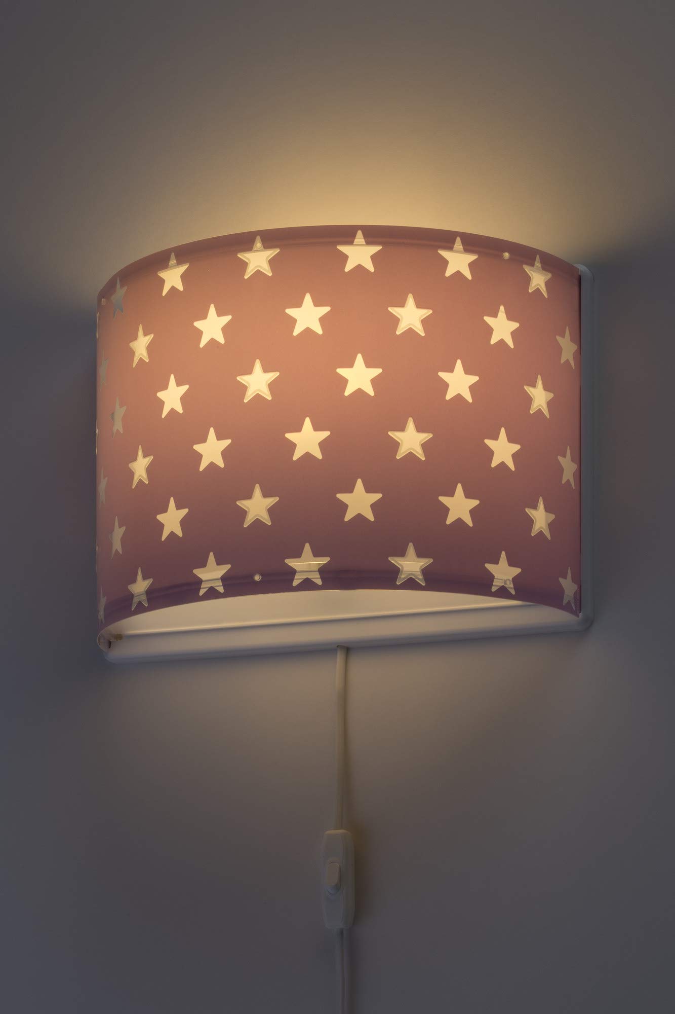Dalber kinder Wandlampe, Kinderlampe Wandleuchte kinderzimmer Sterne Stars Malve, 81218E, E27