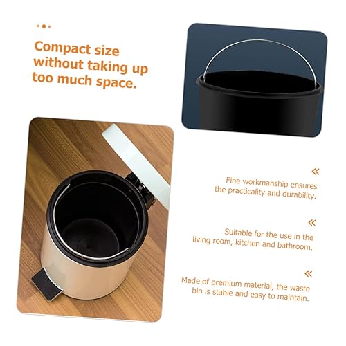 Miniatura 2 de STOBAZA 2 cubos de basura de plástico con tapas, cesta de basura para cocina, contenedor de basura para cocina, papelera de cocina, papelera,