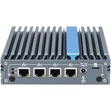 Side DIN Rail Firewall Appliance, Mini PC, PFSense, OPNsense, VPN, N100, RX23, 4 x 2.5GbE LAN, Expandable Wide-Voltage 9-36V / WiFi / 4G / CAN, 0 RAM, 0 Storage, Barebone No System